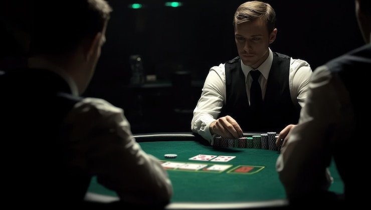 Tampilan permainan live dealer mahadewi77 dengan studio multi-kamera