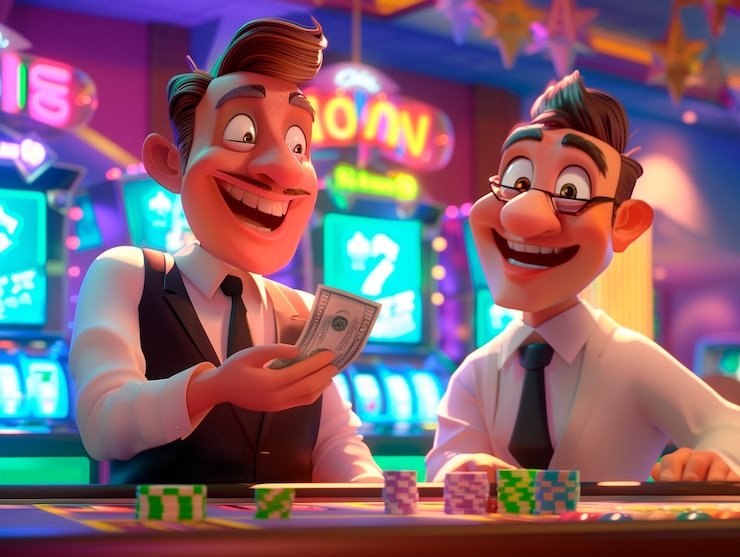 Tampilan layar permainan Ikan Jackpot dengan antarmuka penembak ikan di platform mahadewi77
